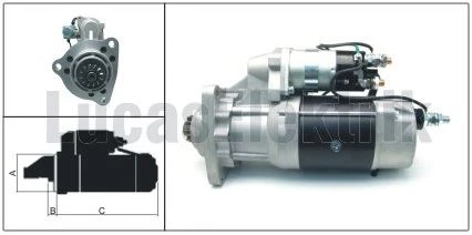 Mercedes Truck Mars Motoru 24v 12 Dis 8,3kw 39mt Delco Tip Mercedes Actros Axor Travego - Lucas Les0321 - Resim 1