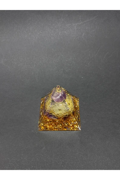 gemsartdeco SİTRİN AMETİST BOLLUK YANTRASI ORGONİTİ - Resim 3