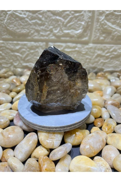 Elioure Stantlı Dumanlı Kuvars Doğaltaş - Resim 3