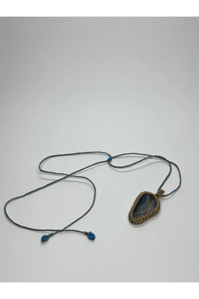 gemsartdeco ENERJİ DÜZENLEYİCİ AKİK KOLYE DALGALI MAVİ - Resim 6