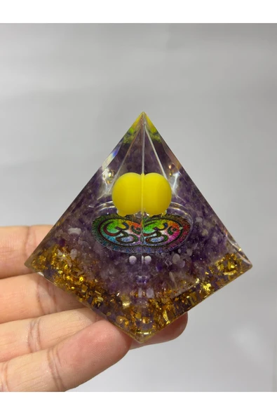 gemsartdeco ENERJİ DÜZENLEYİCİ AMETİST ORGONİT OM SEMBOLLÜ - Resim 3