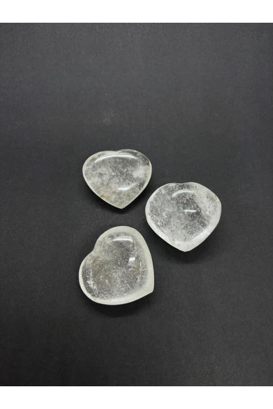 gemsartdeco KRİSTAL KUVARS KALP PALMSTONE DOĞALTAŞ(BÜYÜK) - Resim 4