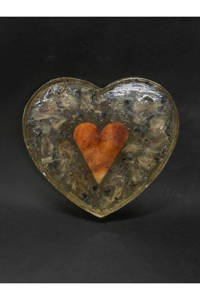 gemsartdeco ORGONİT KALP GÜL KUVARS AŞK ŞİFASI ÖZEL TASARIM - Resim 2
