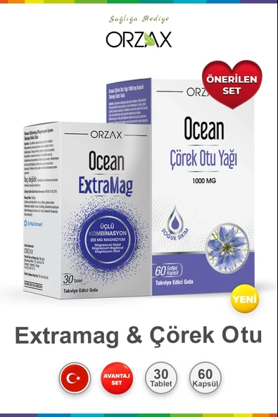 Ocean ExtraMag 30 Tablet & Ocean Çörek Otu Yağı 60 Kapsül ürün görseli