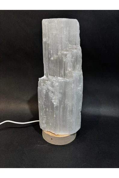 gemsartdeco SELENİT DOĞALTAŞ LAMBA - Resim 3
