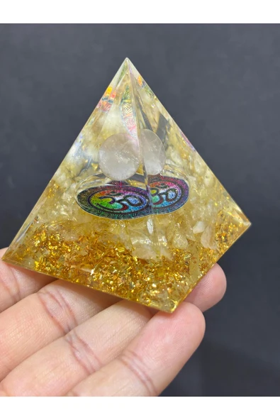 gemsartdeco SİTRİN BOLLUK BEREKET OM SEMBOLLÜ ORGONİT - Resim 3