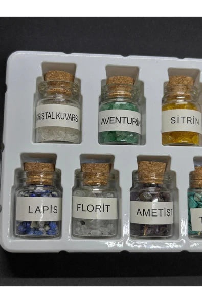 gemsartdeco 9'LU DOĞALTAŞ BEREKET ŞİŞESİ - Resim 3