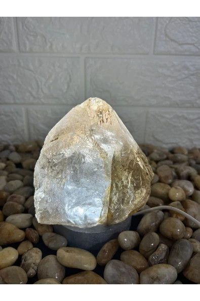 gemsartdeco Kristal Kuvars Doğaltaş Huzur Lamba - Resim 3