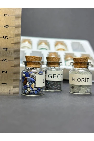 gemsartdeco 9'LU DOĞALTAŞ BEREKET ŞİŞESİ - Resim 5