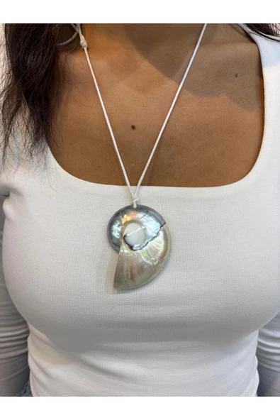 gemsartdeco NATULİS BEYAZ KOLYE ürün görseli