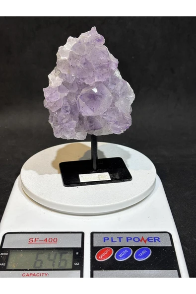 gemsartdeco BREZİLYA AMETİST DOĞALTAŞ SİYAH DEMİR STANTLI ürün görseli