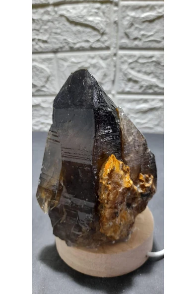 gemsartdeco Dumanlı kuvars doğal taş lamba radyasyonsavar - Resim 3