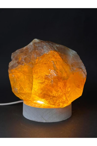 gemsartdeco DUMANLI KUVARS DOĞALTAŞ LAMBA RADYASYONSAVAR - Resim 3