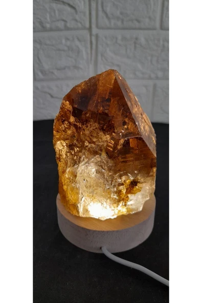 gemsartdeco Dumanlı kuvars doğal taş lamba radyasyonsavar - Resim 2