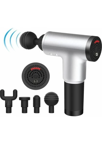 Divex M-900 8 Başlıklı 6 Kademeli Fascial Gun Şarjlı Masaj Cihazı ürün görseli