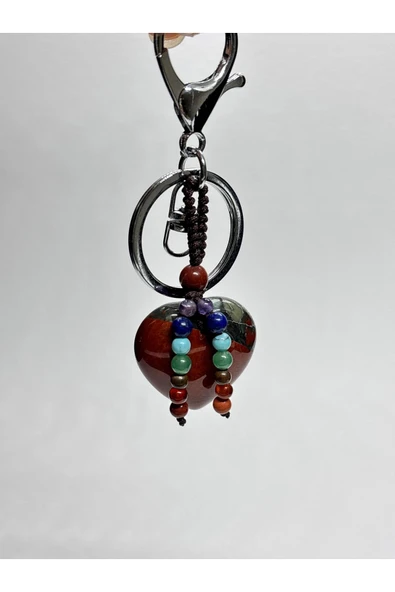gemsartdeco JASPER DOĞALTAŞ ANAHTARLIK CHARM KALP ürün görseli