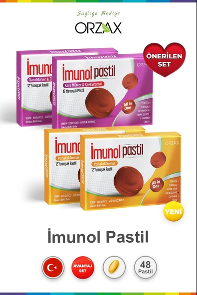 Ocean Beta GlukanKara Mürver 12 Pastil 2 Adet & Beta GlukanPastil Portakal Aromalı 12 Pastil 2 Adet ürün görseli