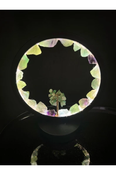 gemsartdeco FLORİT DOĞALTAŞ AĞAÇLI LAMBA ürün görseli