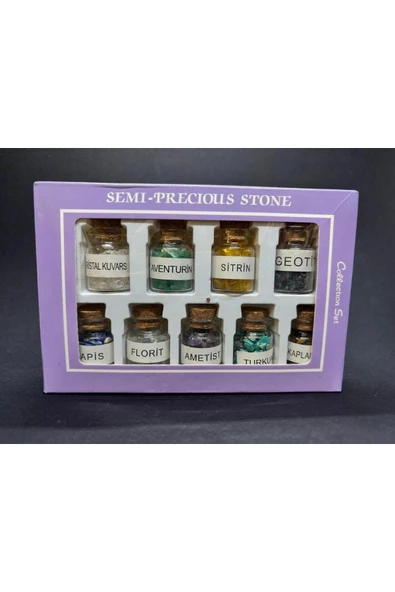 gemsartdeco 9'LU DOĞALTAŞ BEREKET ŞİŞESİ - Resim 2