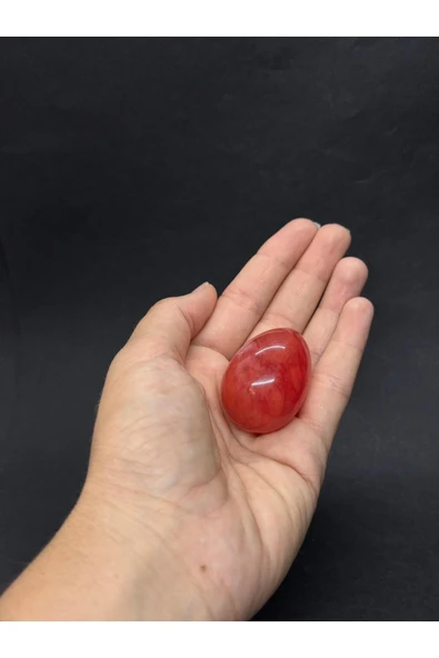 gemsartdeco ÇİLEK KUVARS YUMURTA DOĞALTAŞ - Resim 3