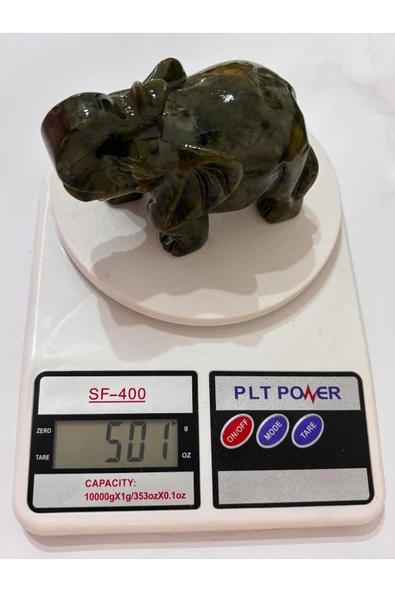 gemsartdeco YEŞİM TAŞI DOĞALTAŞ FİL FİGÜRÜ - Resim 6