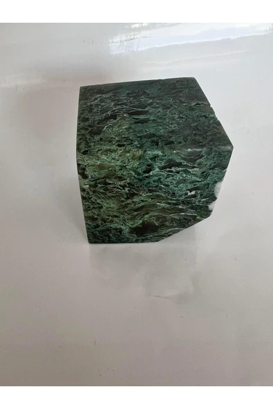 gemsartdeco MOSS AGATE DOĞALTAŞ KÜP 5 CM - Resim 3