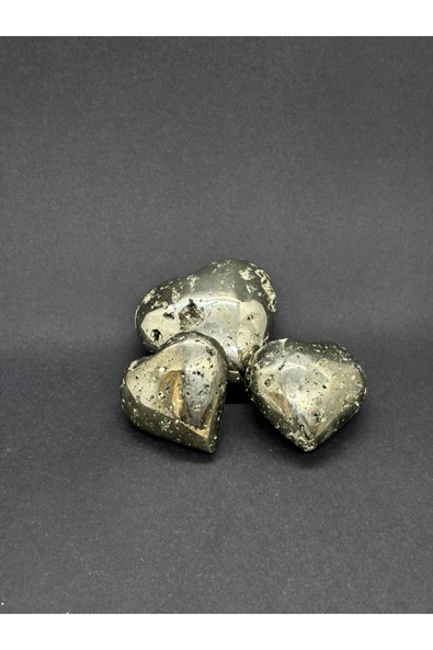 gemsartdeco PERU PİRİT KALP PALSTONE DOĞALTAŞ(BÜYÜK) - Resim 3