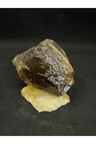 gemsartdeco Sitrin - Dumanlı Kuvars Stantlı Doğaltaş - Resim 3