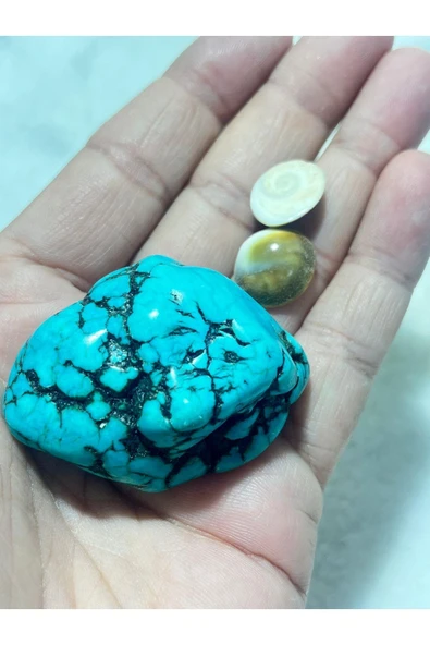 gemsartdeco Turkuaz ve Dişi Erkek Yılancık Taşı ürün görseli 1