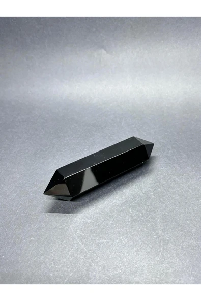 gemsartdeco KORUYUCU OBSİDYEN ÇİFT KAZIK UÇLU DOĞALTAŞ - Resim 2