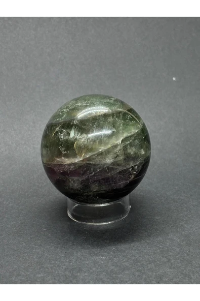 gemsartdeco GÖKKUŞAĞI FLORİT KÜRE DOĞALTAŞ - Resim 6