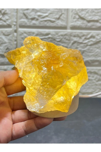 gemsartdeco Sitrin Doğaltaş Lamba ürün görseli