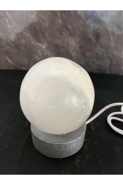 gemsartdeco Selenit Küre Doğaltaş Enerji Temizleyici Lamba ürün görseli 1