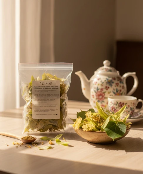 Muzon Ihlamur Yaprak ve Çiçeği Haziran 2025 Hasatı, Kurutulmuş ve Katkısız 50 gr ürün görseli