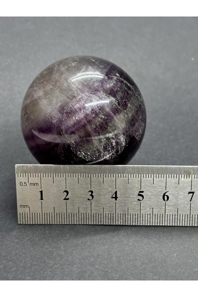 gemsartdeco GÖKKUŞAĞI FLORİT KÜRE DOĞALTAŞ - Resim 5