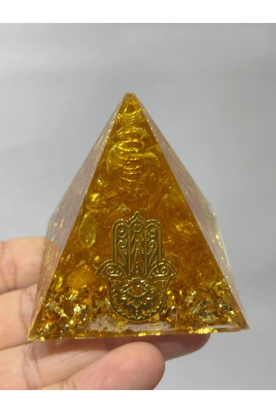 gemsartdeco SİTRİN BOLLUK BEREKET EL SEMBOLLÜ ORGONİT - Resim 2