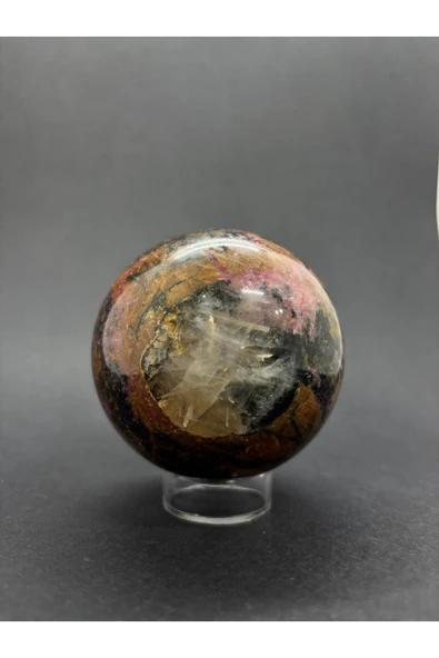 gemsartdeco RODONİT KÜRE DOĞALTAŞ - Resim 5