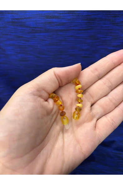 gemsartdeco KEHRİBAR KOLYE MİNİMAL MODEL - Resim 4