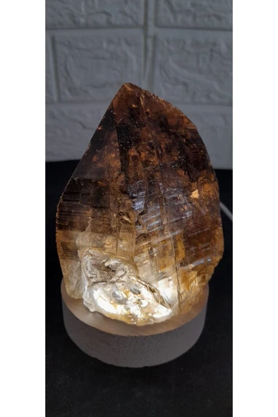 gemsartdeco Dumanlı kuvars doğal taş lamba radyasyonsavar - Resim 6