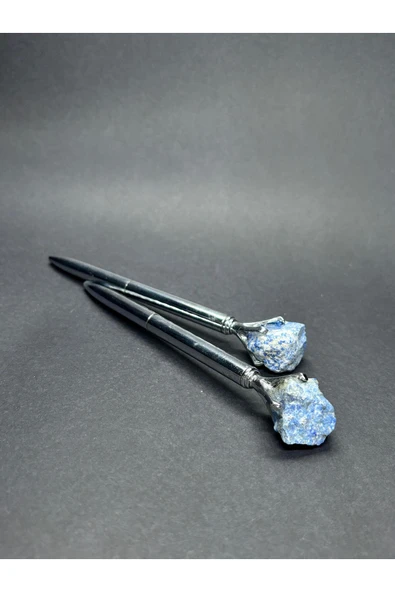 gemsartdeco SODALİT DOĞALTAŞLI TÜKENMEZ KALEM - Resim 3