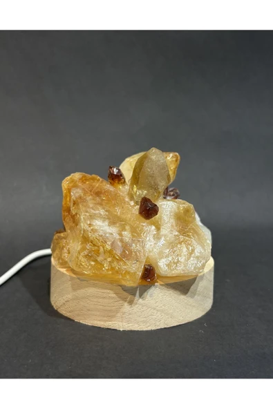 gemsartdeco SİTRİN DOĞALTAŞ LAMBA - Resim 5
