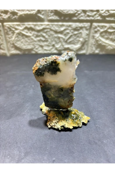 gemsartdeco Manzaralı Akik Doğaltaş 2'li Stantlı - Resim 3