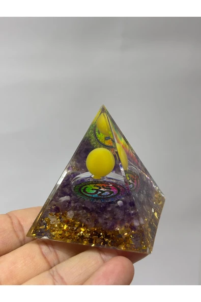 gemsartdeco ENERJİ DÜZENLEYİCİ AMETİST ORGONİT OM SEMBOLLÜ - Resim 2