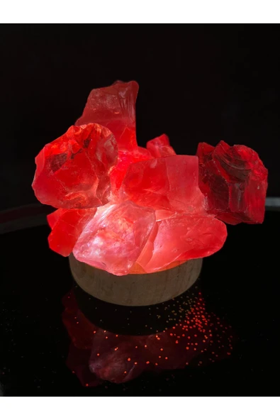 gemsartdeco Çilek Kuvars Doğaltaş Lamba ürün görseli