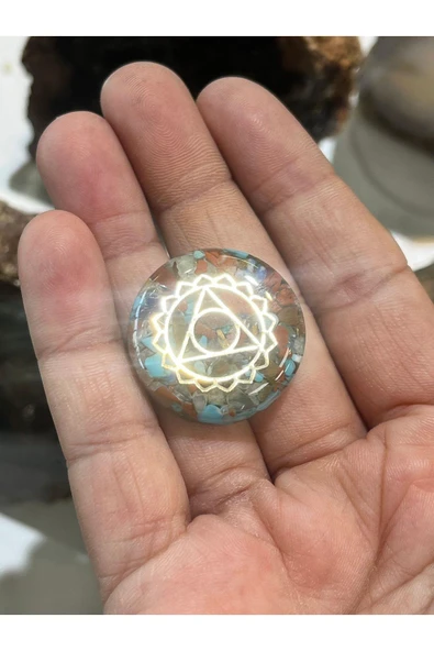 gemsartdeco Boğaz Çakra Sembollü Orgonit - Resim 2