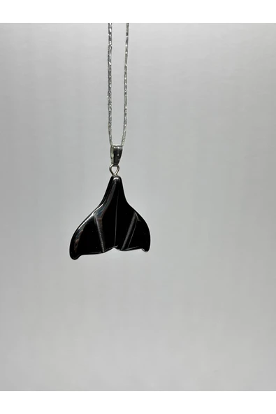 gemsartdeco HEMATİT DOĞALTAŞ KOLYE UCU BALIK KUYRUĞU - Resim 3