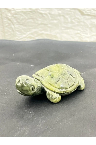 gemsartdeco Yeşim Doğaltaş Fengshui Kamplumbağa 6 cm - Resim 4