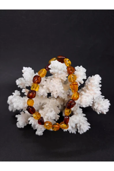 gemsartdeco ÇİFT RENK KEHRİBAR BİLEKLİK ürün görseli