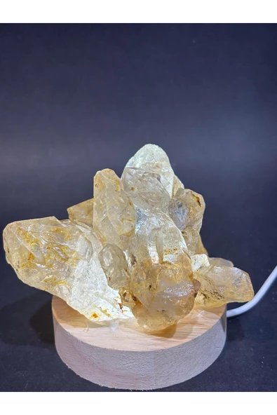 gemsartdeco Kristal Kuvars Doğaltaş Huzur Lamba - Resim 3