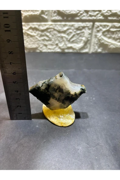 gemsartdeco Manzaralı Akik Doğaltaş Sitrin Stantlı - Resim 2